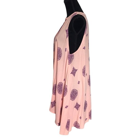 Free People Tree Swing Tunic Dress in Pink /Purple - Size Small - Picture 4 of 7